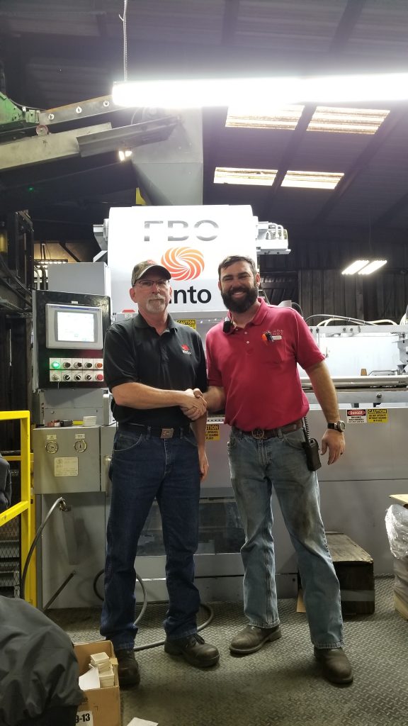 Don Laundre, Sinto Product Sales Manager (left) with Travis Vines, Plant Manager of FIW (right)